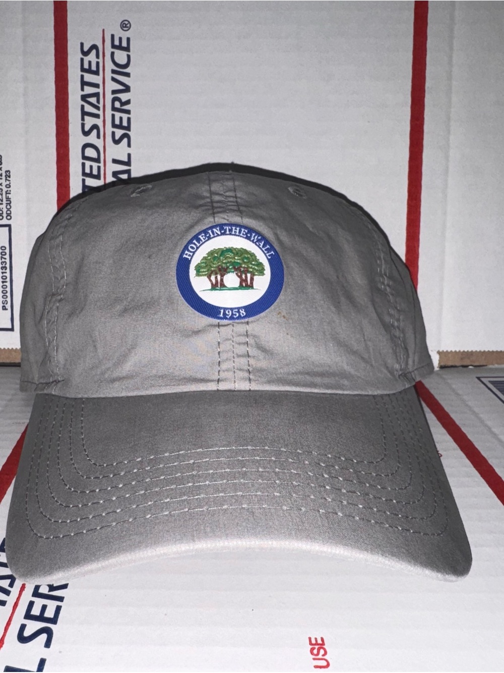 Hole-in-the-Wall 1958 tree 🌳 Logo Baseball ⚾️ Cap Grey dad hat golf golfing
